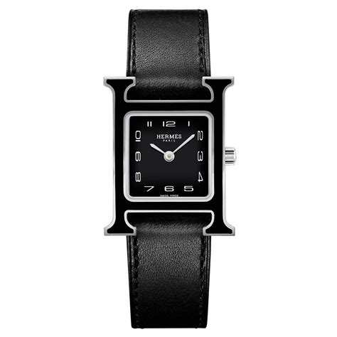 hermes h hour watch pm noir black|heure h watch sizes.